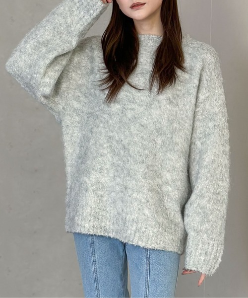 Per sist ence（パーシエンス）の「ウール混シャギープルオーバー（ニット/セーター・レディース・パープル/ライトグレー/チャコールグレー/ブルー・FREE）」の12枚目の写真