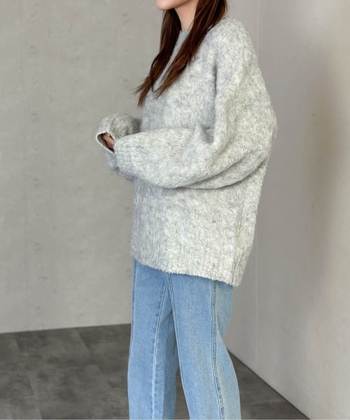 Per sist ence（パーシエンス）の「ウール混シャギープルオーバー（ニット/セーター・レディース・パープル/ライトグレー/チャコールグレー/ブルー・FREE）」の15枚目の写真