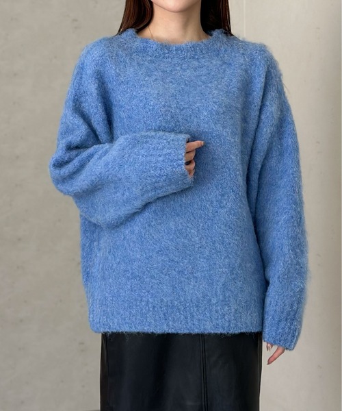 Per sist ence（パーシエンス）の「ウール混シャギープルオーバー（ニット/セーター・レディース・パープル/ライトグレー/チャコールグレー/ブルー・FREE）」の20枚目の写真