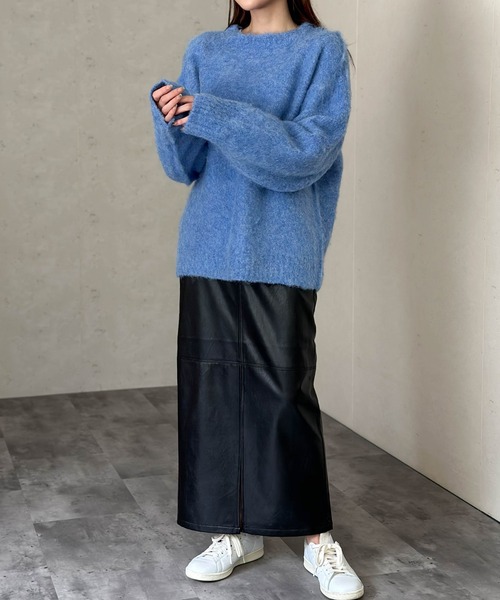 Per sist ence（パーシエンス）の「ウール混シャギープルオーバー（ニット/セーター・レディース・パープル/ライトグレー/チャコールグレー/ブルー・FREE）」の21枚目の写真