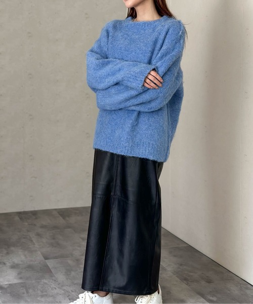 Per sist ence（パーシエンス）の「ウール混シャギープルオーバー（ニット/セーター・レディース・パープル/ライトグレー/チャコールグレー/ブルー・FREE）」の22枚目の写真