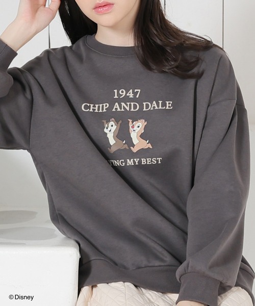 Honeys(ハニーズ)の「ディズニー/Disney/ゆるスウェットトップス(スウェット・レディース・スミクロ/ブルー系その他/アイボリー・M/LL/L/S)」の3枚目の写真