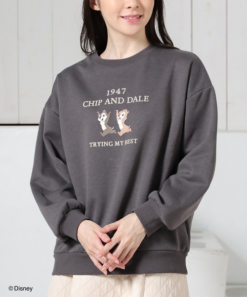 Honeys(ハニーズ)の「ディズニー/Disney/ゆるスウェットトップス(スウェット・レディース・スミクロ/ブルー系その他/アイボリー・M/LL/L/S)」の8枚目の写真