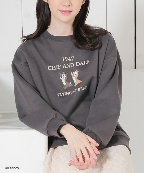 Honeys(ハニーズ)の「ディズニー/Disney/ゆるスウェットトップス(スウェット・レディース・スミクロ/ブルー系その他/アイボリー・M/LL/L/S)」の9枚目の写真