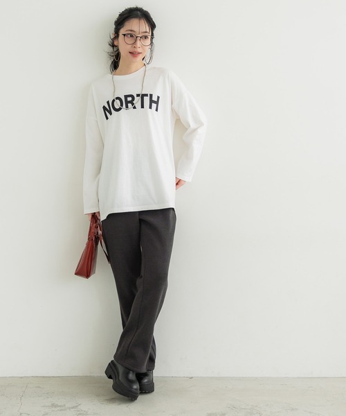 coca(coca)(コカ)の「ふわりースリットパンツ(スウェットパンツ・レディース・ブラック/チャコール・M/L)」の6枚目の写真