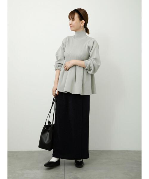 Lugnoncure(ルノンキュール)の「ペプラムニット前後2WAYカーディガン(カーディガン/ボレロ・レディース・オフホワイト/グレー/ブラック・F)」の5枚目の写真