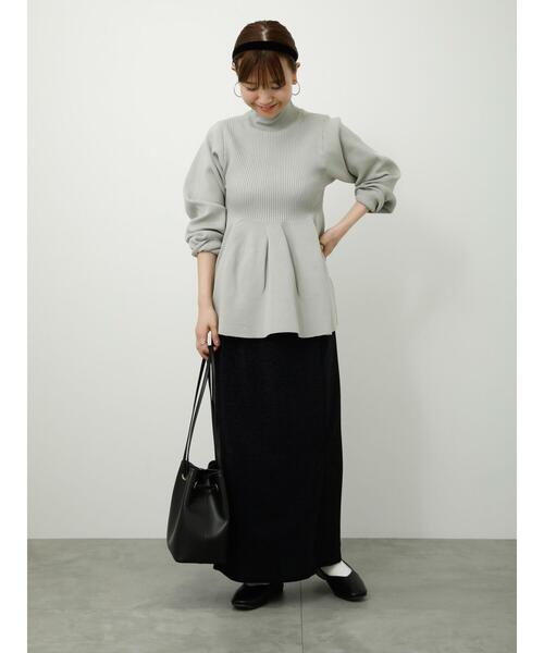 Lugnoncure(ルノンキュール)の「ペプラムニット前後2WAYカーディガン(カーディガン/ボレロ・レディース・オフホワイト/グレー/ブラック・F)」の6枚目の写真