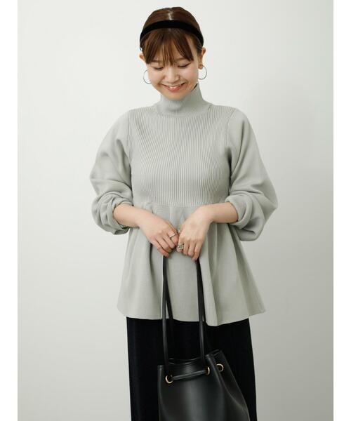 Lugnoncure(ルノンキュール)の「ペプラムニット前後2WAYカーディガン(カーディガン/ボレロ・レディース・オフホワイト/グレー/ブラック・F)」の7枚目の写真