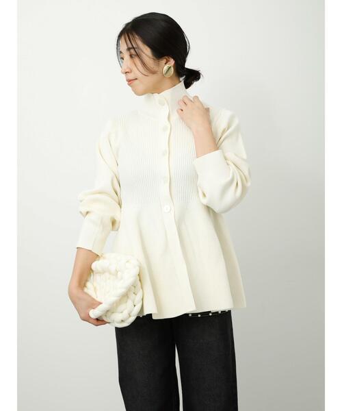 Lugnoncure(ルノンキュール)の「ペプラムニット前後2WAYカーディガン(カーディガン/ボレロ・レディース・オフホワイト/グレー/ブラック・F)」の13枚目の写真