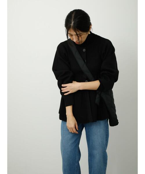 Lugnoncure(ルノンキュール)の「ペプラムニット前後2WAYカーディガン(カーディガン/ボレロ・レディース・オフホワイト/グレー/ブラック・F)」の16枚目の写真