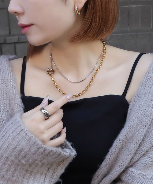 blackdia ocean ツイストハーフフープピアス（ピアス（両耳用