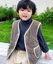 DAY CLOSET（デイ クローゼット）の「キッズ シャギーフリーズのパイピングボアベスト（ベスト）」