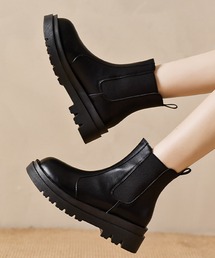 Lilamusant（リラミュゾン）の「【Un】【it】【Lilamusant(リラミュゾン)】厚底サイドゴアブーツ　プラットフォーム　チェルシーブーツ　トラックソール（ブーツ）」