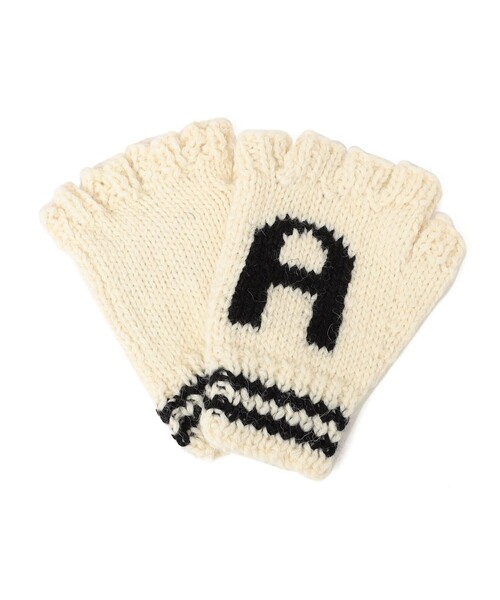 Black Sheep(ブラックシープ)の「BLACK SHEEP: フィンガーレス グローブ 23AW(手袋・レディース・ネイビー/ナチュラル・ONE SIZE)」の1枚目の写真