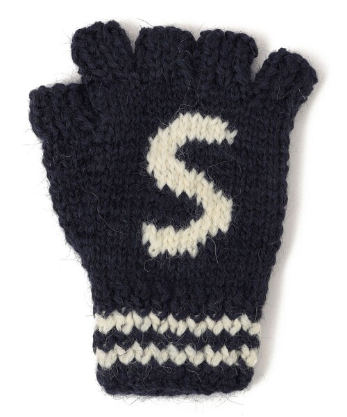 Black Sheep(ブラックシープ)の「BLACK SHEEP: フィンガーレス グローブ 23AW(手袋・レディース・ネイビー/ナチュラル・ONE SIZE)」の3枚目の写真