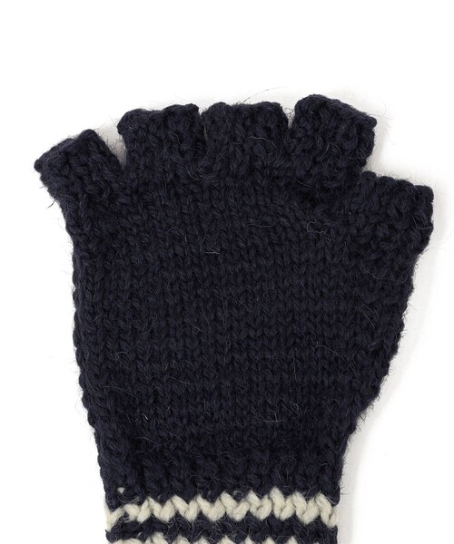 Black Sheep(ブラックシープ)の「BLACK SHEEP: フィンガーレス グローブ 23AW(手袋・レディース・ネイビー/ナチュラル・ONE SIZE)」の5枚目の写真