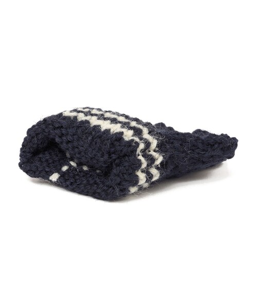 Black Sheep(ブラックシープ)の「BLACK SHEEP: フィンガーレス グローブ 23AW(手袋・レディース・ネイビー/ナチュラル・ONE SIZE)」の7枚目の写真