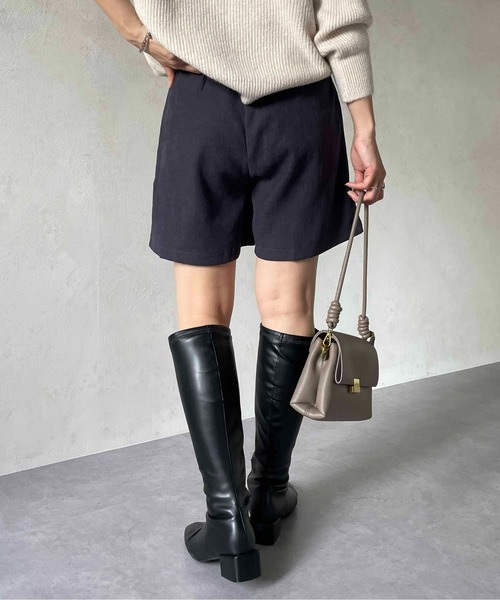 Thevon(ゼボン)の「起毛タックハーフパンツ(その他パンツ・レディース・チャコールグレー/ベージュ/ブラック・FREE)」の12枚目の写真