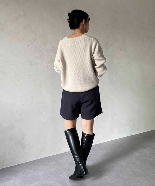 Thevon(ゼボン)の「起毛タックハーフパンツ(その他パンツ・レディース・チャコールグレー/ベージュ/ブラック・FREE)」の16枚目の写真