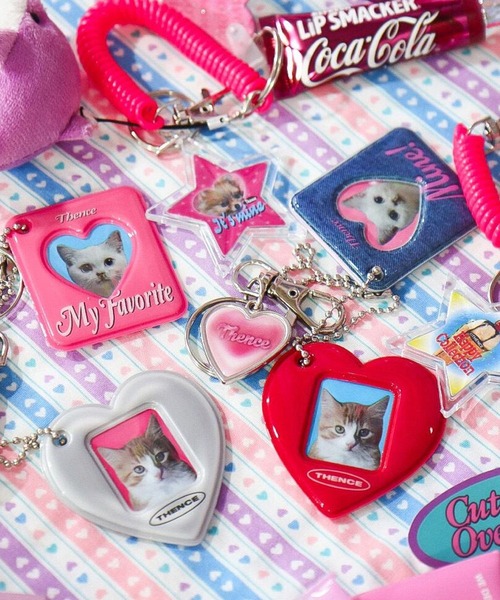 THENCE（デンス）の「THENCE／スクエアフォトフレームキーホルダー/デンス/韓国雑貨/2100591（ステーショナリー・レディース・インディゴブルー/ピンク・0）」の4枚目の写真