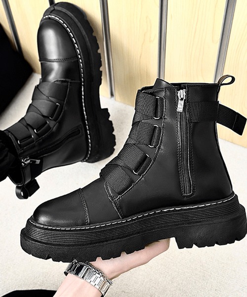 【新品未使用】Olivier Theyskens 19ss コンバット ブーツ shoes365（シューズスリーシックスファイヴ）の「【shoes365】太紐