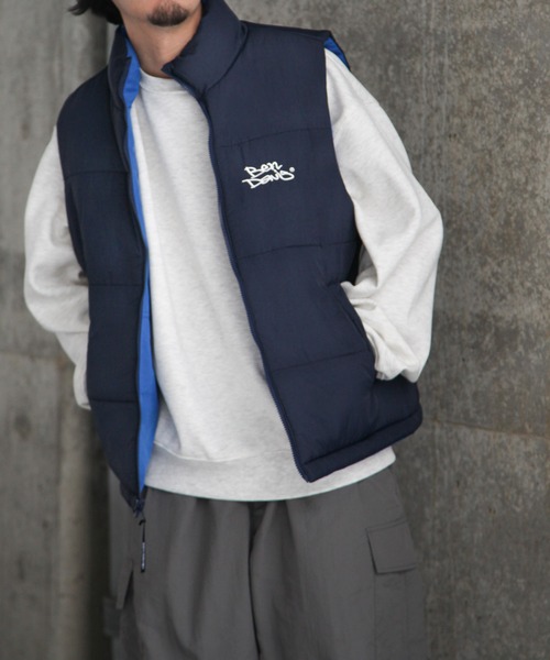 BEN DAVIS(ベンデイビス)の「【BEN DAVIS】 REVERSIBLE PUFFER VEST / 2WAY リバーシブル パファー ダウン ベスト(ダウンベスト・メンズ・ブラック×カーキ/ブルー系/ライトグレー系・MEDIUM/X-LARGE/LARGE)」の9枚目の写真