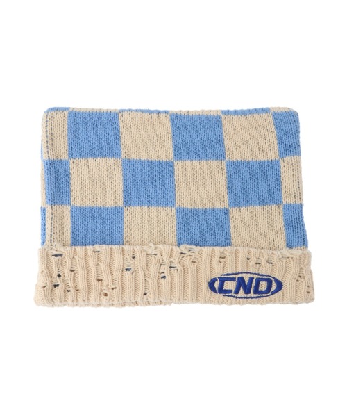 Candy Stripper（キャンディストリッパー）の「CHECKER SQUARE ビーニー（ニットキャップ/ビーニー・レディース・ブルー/ライム/ブラック・FREE）」の10枚目の写真