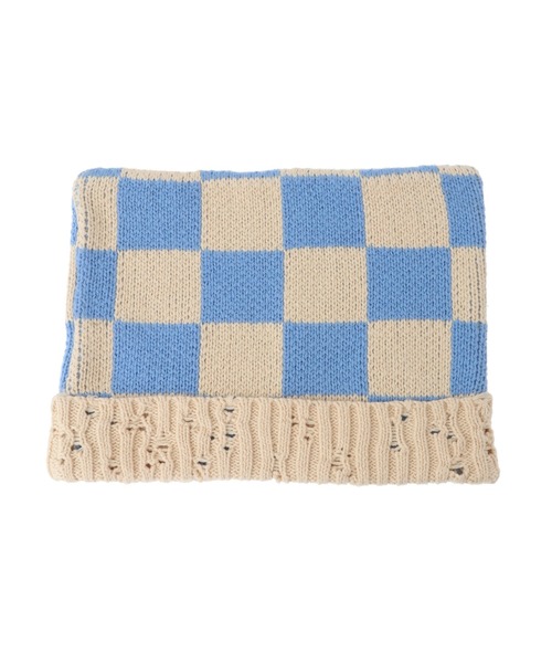 Candy Stripper（キャンディストリッパー）の「CHECKER SQUARE ビーニー（ニットキャップ/ビーニー・レディース・ブルー/ライム/ブラック・FREE）」の14枚目の写真