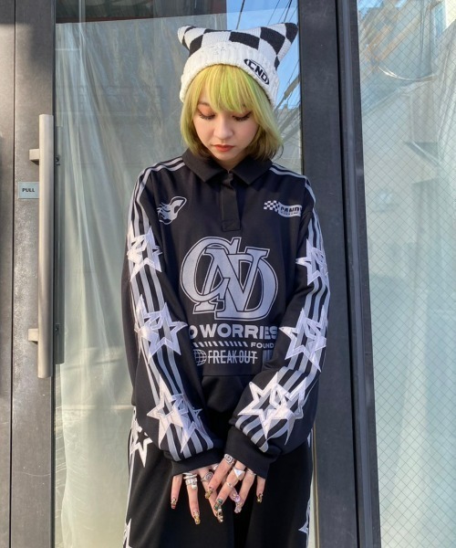 Candy Stripper（キャンディストリッパー）の「CHECKER SQUARE ビーニー（ニットキャップ/ビーニー・レディース・ブルー/ライム/ブラック・FREE）」の5枚目の写真