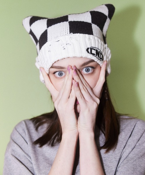 Candy Stripper（キャンディストリッパー）の「CHECKER SQUARE ビーニー（ニットキャップ/ビーニー・レディース・ブルー/ライム/ブラック・FREE）」の18枚目の写真