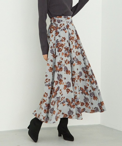 【25ss新作/WEB限定】アソートガラエアリースカート 103208（スカート）｜Andemiu（アンデミュウ）