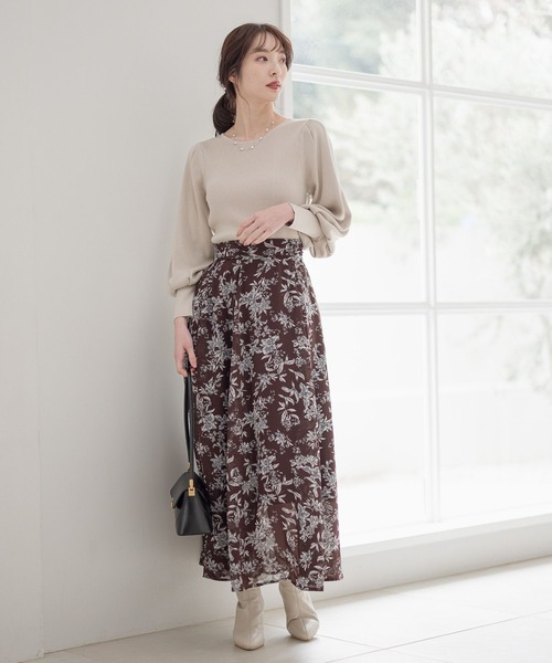 【25ss新作/WEB限定】アソートガラエアリースカート 103208（スカート）｜Andemiu（アンデミュウ）