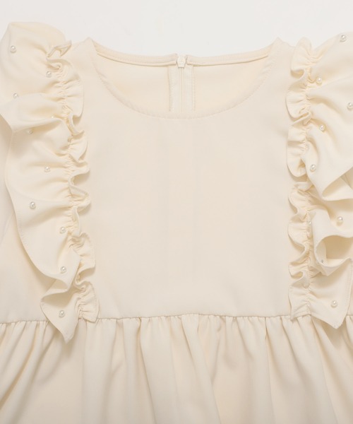 Fit more(フィットモア)の「ショルダーパールフリルペプラムトップス(Tシャツ/カットソー・レディース・Cream/ブラック/ピンク/ネイビー・FREE)」の17枚目の写真
