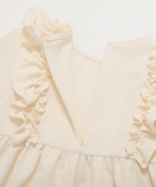 Fit more(フィットモア)の「ショルダーパールフリルペプラムトップス(Tシャツ/カットソー・レディース・Cream/ブラック/ピンク/ネイビー・FREE)」の21枚目の写真