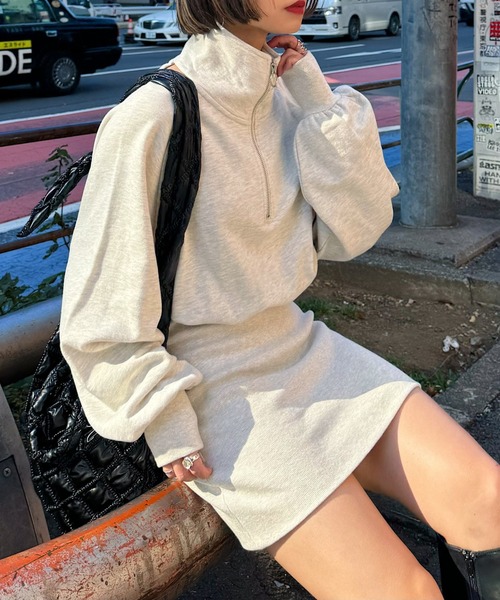 PAGEBOY（ページボーイ）の「カットアウトドッキングワンピース（ワンピース・レディース・オートミール/オフホワイト/ブラック・FREE）」の3枚目の写真