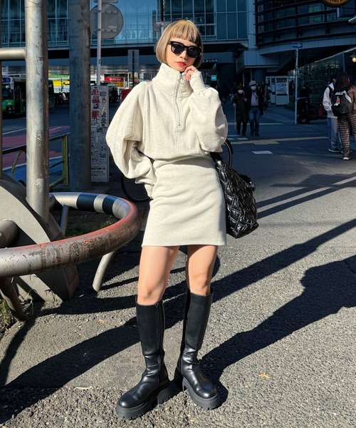 PAGEBOY（ページボーイ）の「カットアウトドッキングワンピース（ワンピース・レディース・オートミール/オフホワイト/ブラック・FREE）」の14枚目の写真