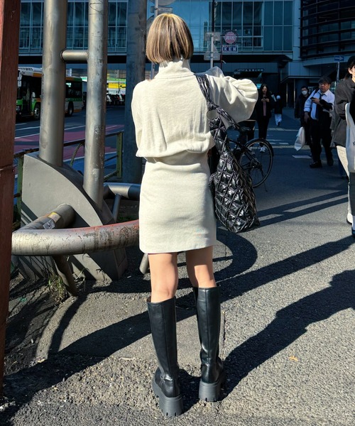 PAGEBOY（ページボーイ）の「カットアウトドッキングワンピース（ワンピース・レディース・オートミール/オフホワイト/ブラック・FREE）」の17枚目の写真