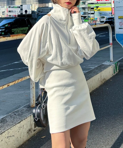 PAGEBOY（ページボーイ）の「カットアウトドッキングワンピース（ワンピース・レディース・オートミール/オフホワイト/ブラック・FREE）」の5枚目の写真