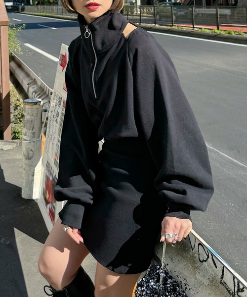 PAGEBOY（ページボーイ）の「カットアウトドッキングワンピース（ワンピース・レディース・オートミール/オフホワイト/ブラック・FREE）」の18枚目の写真