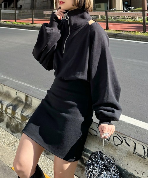 PAGEBOY（ページボーイ）の「カットアウトドッキングワンピース（ワンピース・レディース・オートミール/オフホワイト/ブラック・FREE）」の19枚目の写真