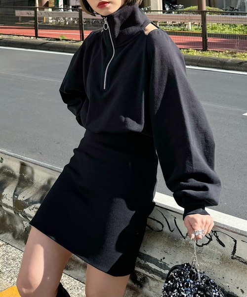 PAGEBOY（ページボーイ）の「カットアウトドッキングワンピース（ワンピース・レディース・オートミール/オフホワイト/ブラック・FREE）」の21枚目の写真