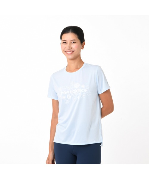 NEW BALANCE（ニューバランス）の「スペシャルエディションプリントショートスリーブTシャツ（Tシャツ/カットソー・レディース・ホワイト/ブラック/ライトブルー/ライトピンク・SMALL/MEDIUM/LARGE/X-LARGE）」の3枚目の写真