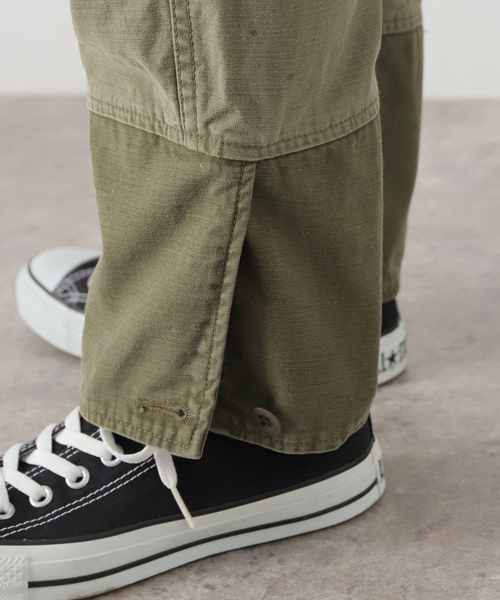 ジャーナルスタンダードラックス　バックサテン ミリタリーパンツ JOURNAL STANDARD LUXE カーゴパンツ バックサテン ミリタリー