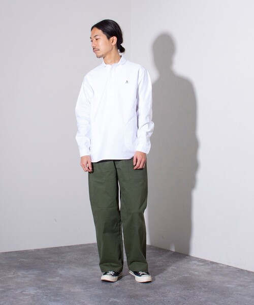 GEVACO(ゲバコ)の「【GEVACO/ゲバコ】オックスオーバーショールカラー長袖シャツ(シャツ/ブラウス・メンズ・グレー系その他/ピンク/ブラック系その他/グリーン/ホワイト・S/L/M)」の12枚目の写真