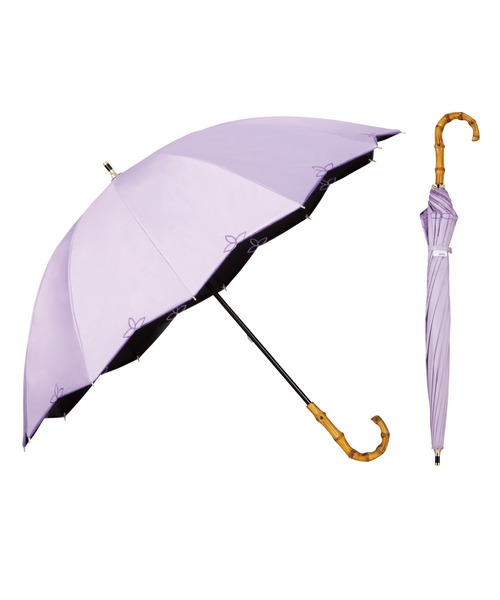 完全遮光100% 最強の日傘「UVO（ウーボ）」12本骨 刺繍スカラップ（長傘）｜UVO（ウーボ） 5,478円