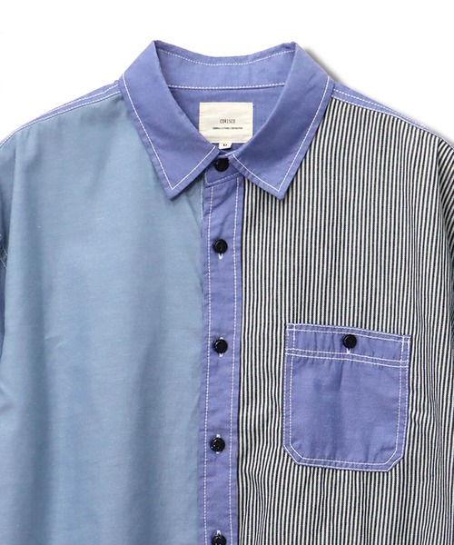 CORISCO（コリスコ）の「シャンブレー・ヒッコリー切替シャツ(M1)（シャツ/ブラウス・メンズ・その他1/その他2・LARGE/X-LARGE/MEDIUM）」の11枚目の写真