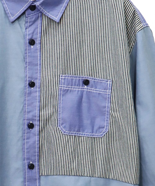 CORISCO（コリスコ）の「シャンブレー・ヒッコリー切替シャツ(M1)（シャツ/ブラウス・メンズ・その他1/その他2・LARGE/X-LARGE/MEDIUM）」の10枚目の写真