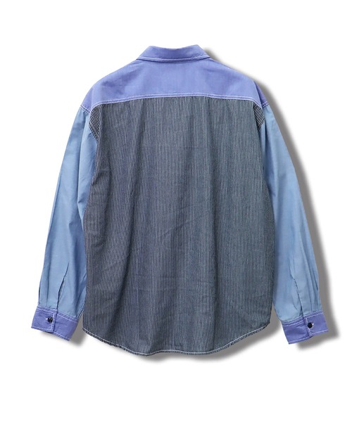 CORISCO（コリスコ）の「シャンブレー・ヒッコリー切替シャツ(M1)（シャツ/ブラウス・メンズ・その他1/その他2・LARGE/X-LARGE/MEDIUM）」の9枚目の写真