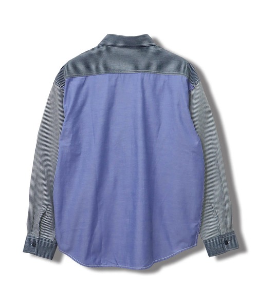 CORISCO（コリスコ）の「シャンブレー・ヒッコリー切替シャツ(M1)（シャツ/ブラウス・メンズ・その他1/その他2・LARGE/X-LARGE/MEDIUM）」の4枚目の写真