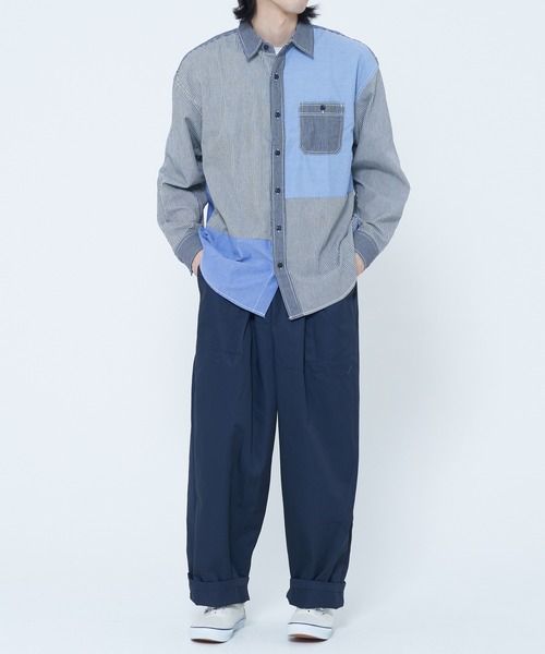 CORISCO（コリスコ）の「シャンブレー・ヒッコリー切替シャツ(M1)（シャツ/ブラウス・メンズ・その他1/その他2・LARGE/X-LARGE/MEDIUM）」の20枚目の写真